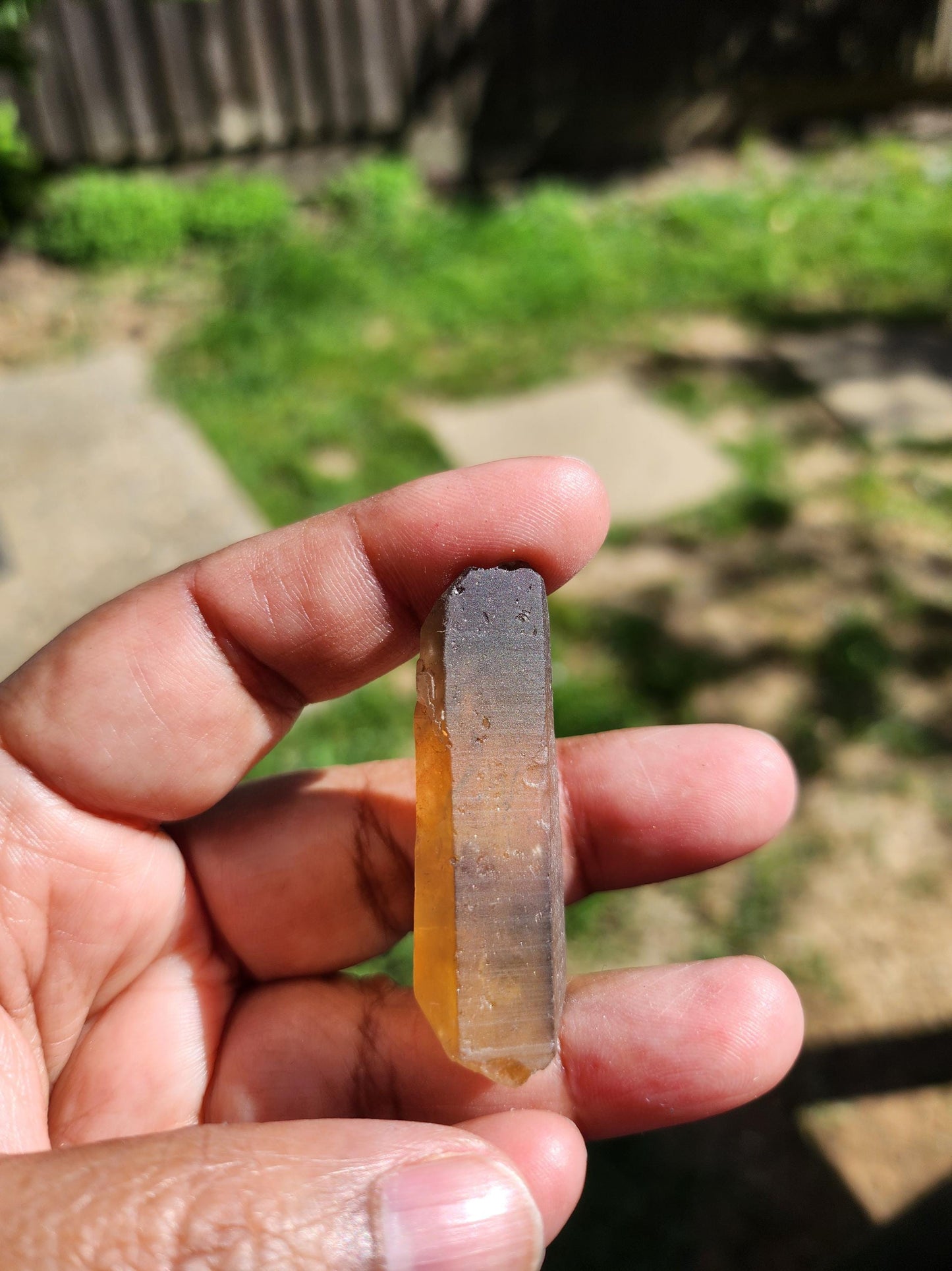 Natural Citrine Point from Congo