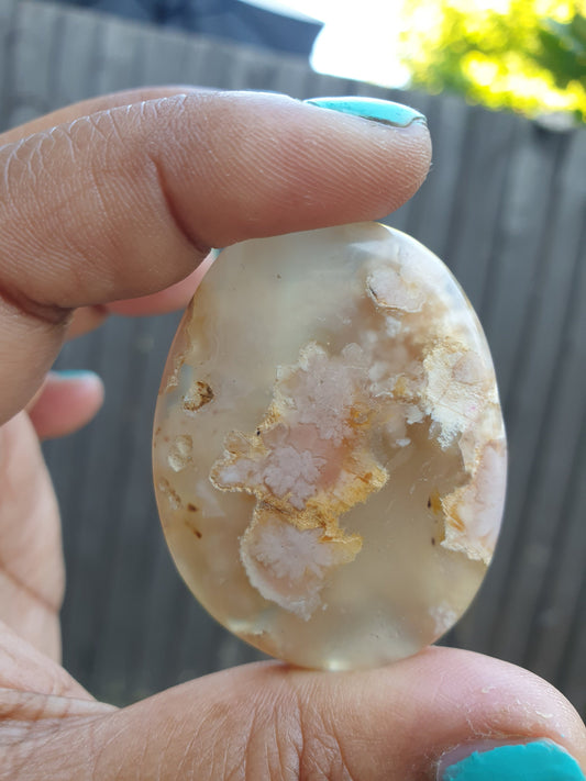 Flower Agate Palmstones