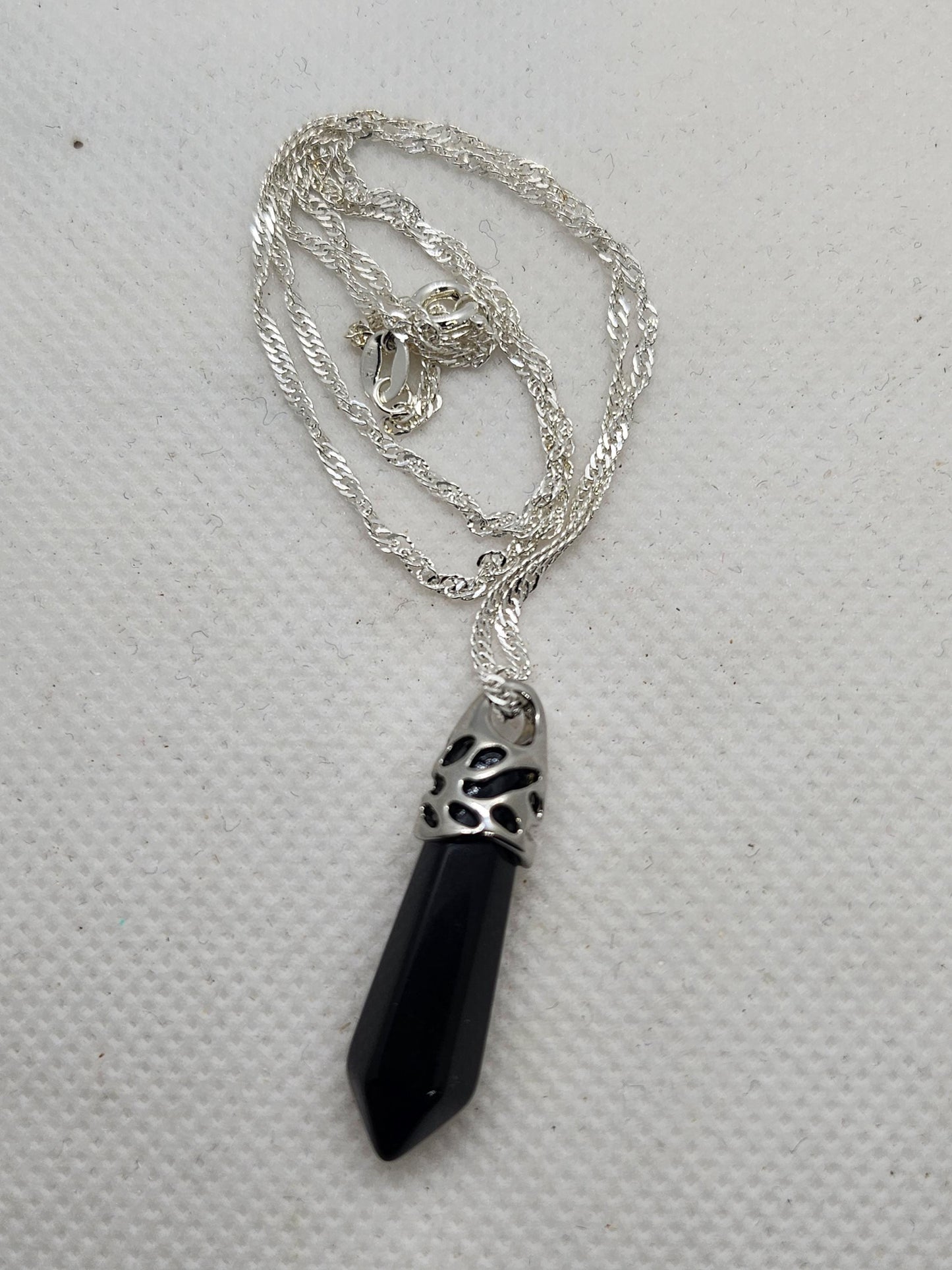 Black Obsidian Point Pendant
