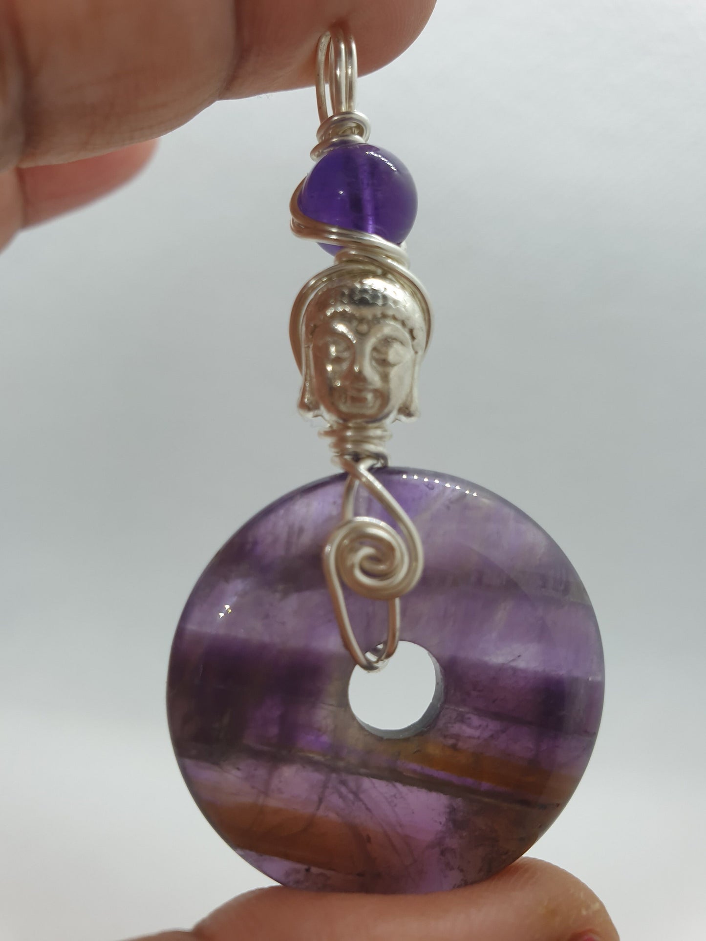 Amethyst/Ametrine Donut Pendant