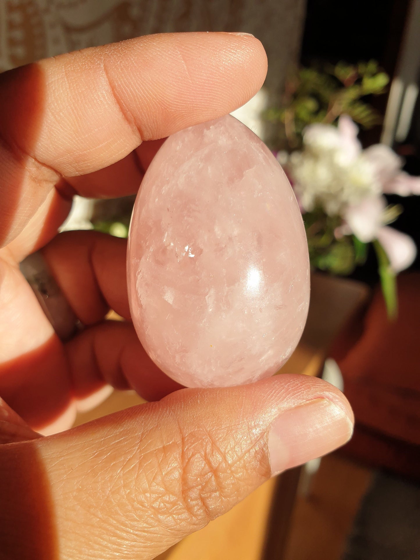 Rosy Rose Quartz Egg