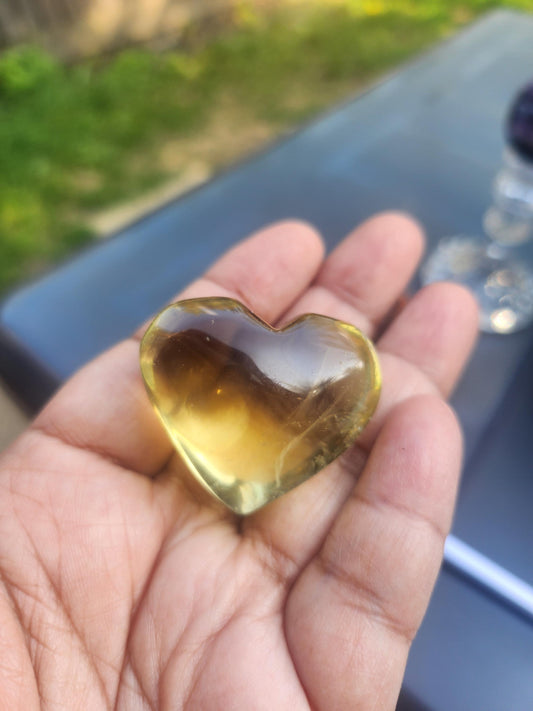 Gemmy Citrine Heart