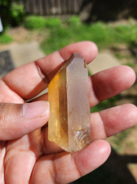 Natural Citrine Point from Congo