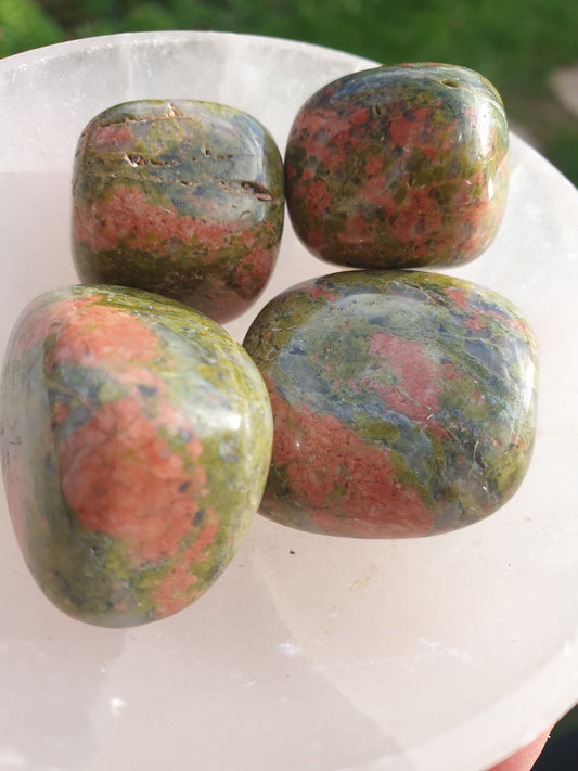 Large Unakite Stone Tumbled