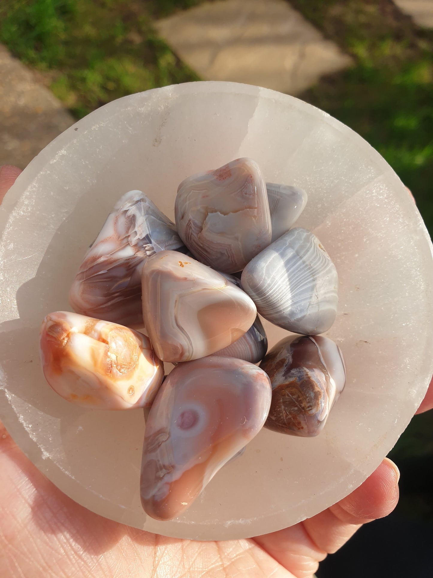 Pink Botswana Agate Tumbled