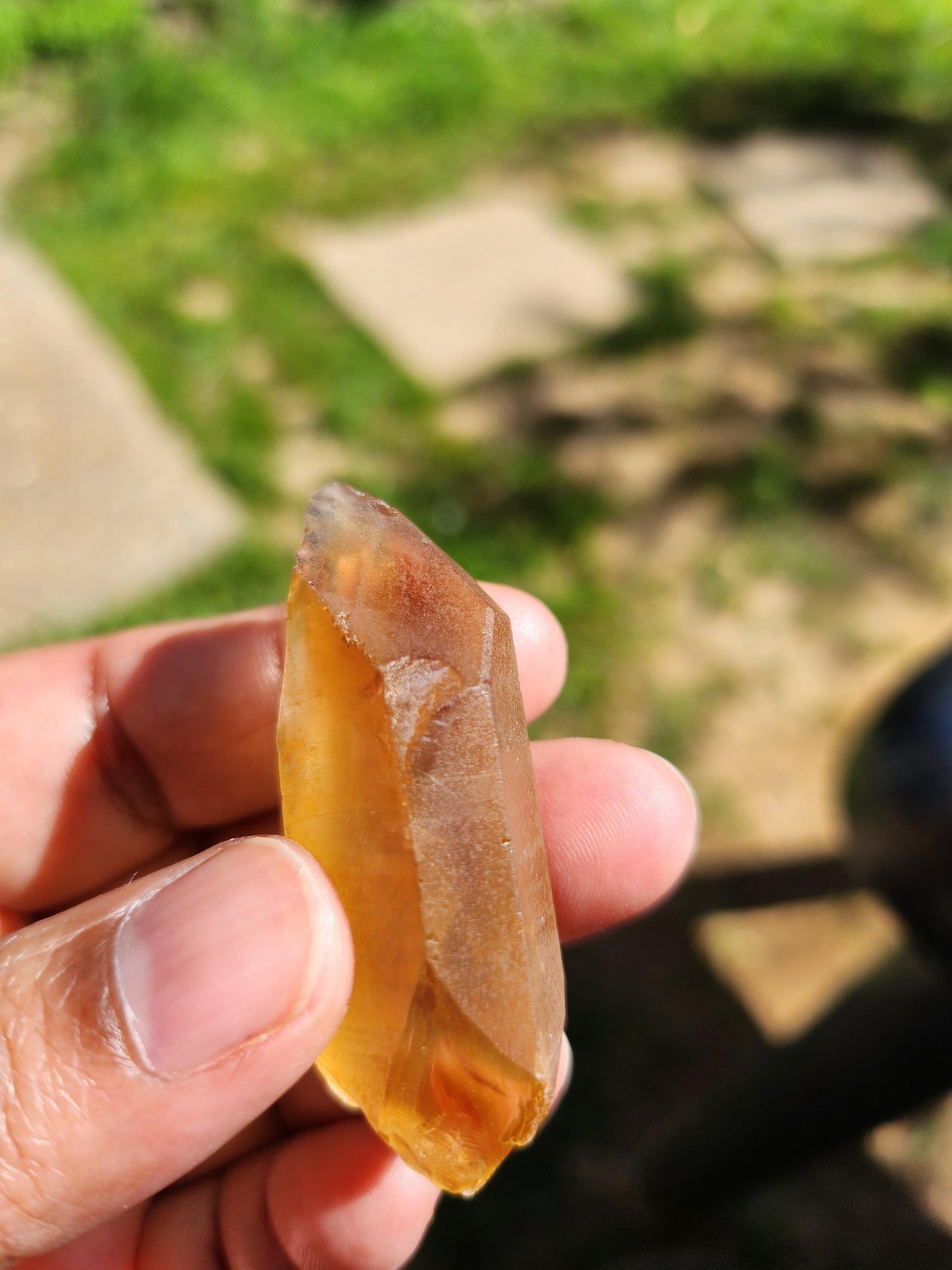 Natural Citrine Point from Congo