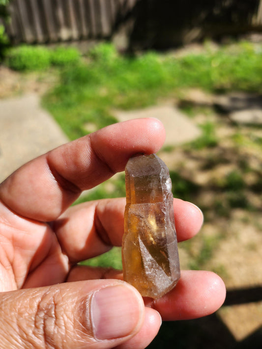 Natural Citrine Point from Congo