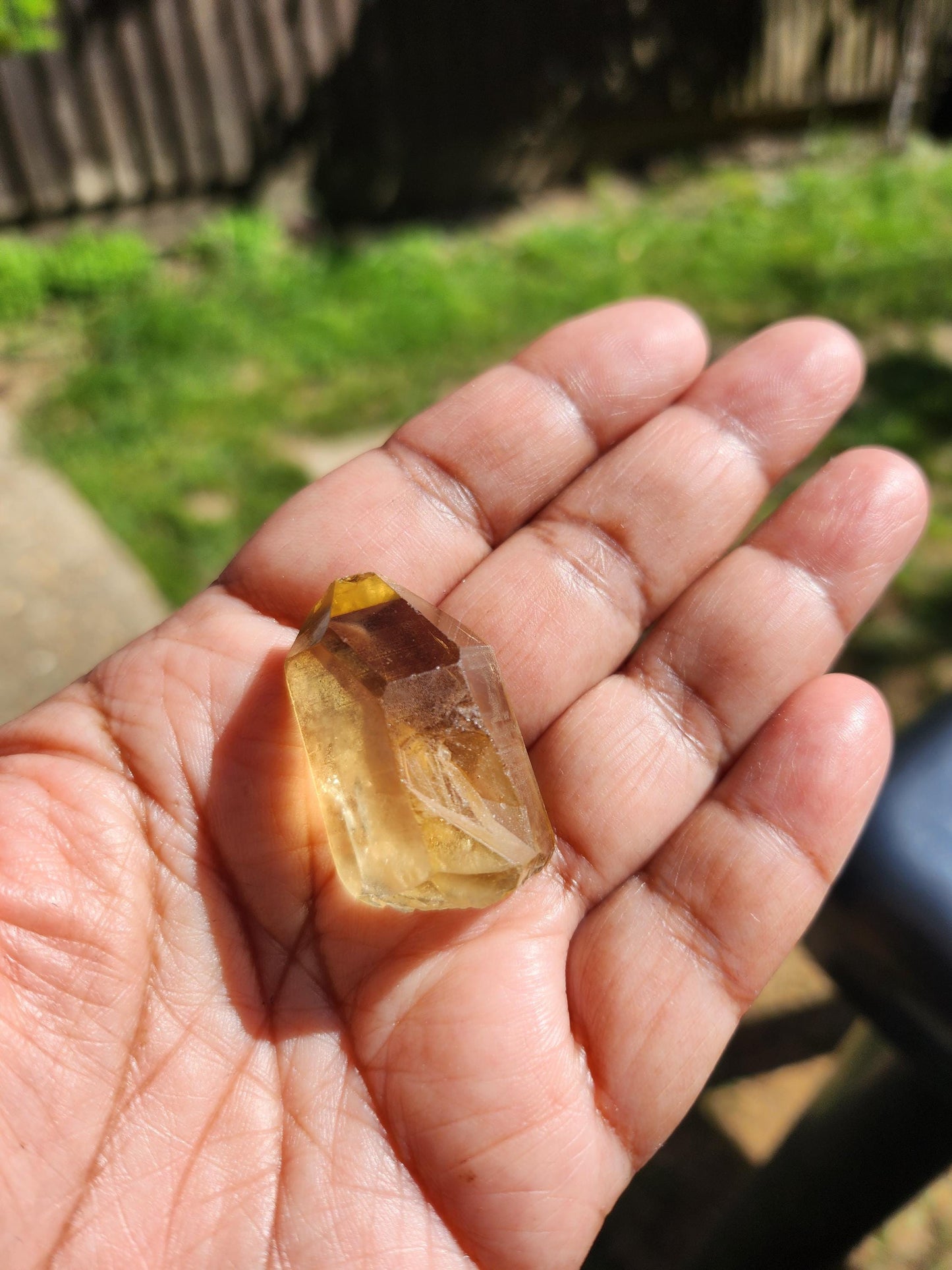 Natural Citrine Point from Congo