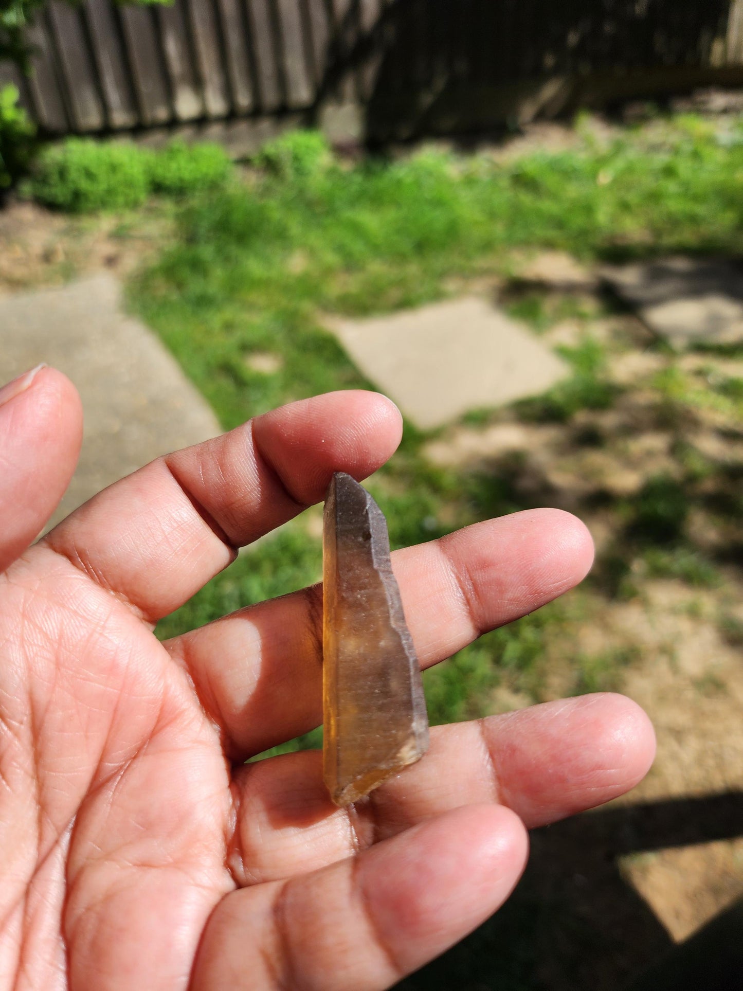 Natural Citrine Point from Congo