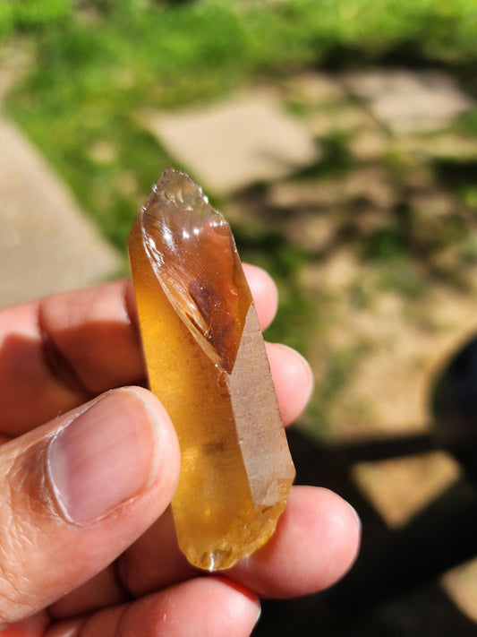 Natural Citrine Point from Congo