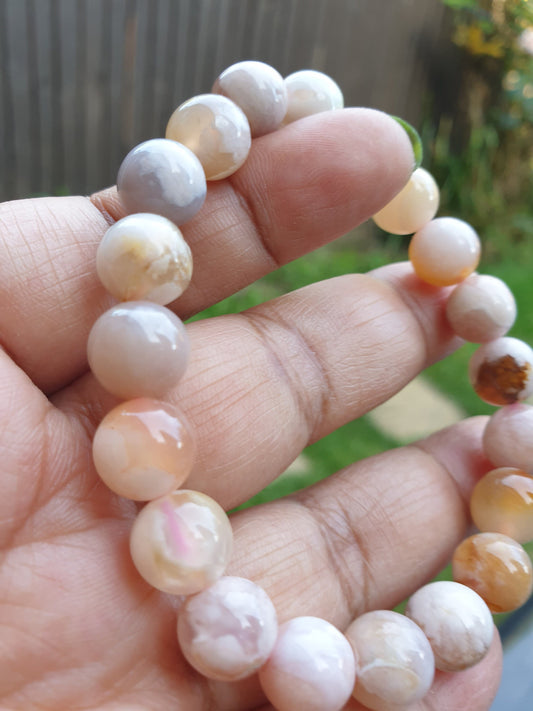 Flower Agate Bracelets