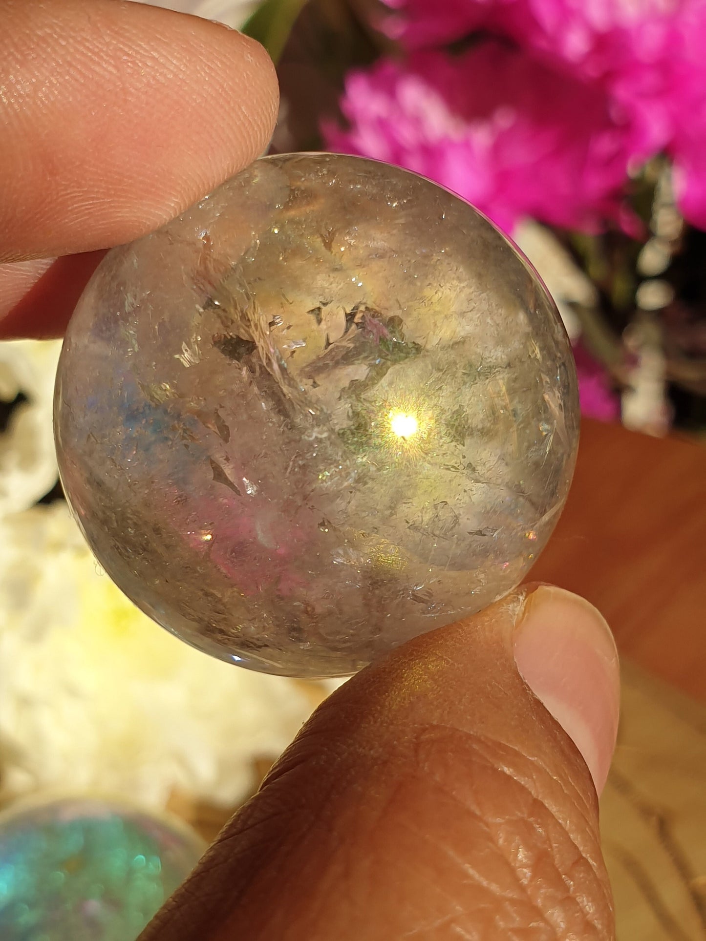 Angelic Rainbow Aura Quartz Spheres